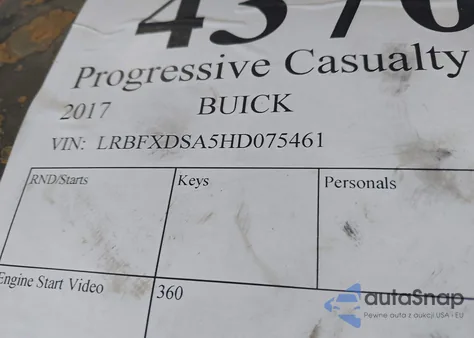 2017 Buick Envision Essence from USA, damaged, VIN LRBFXDSA5HD075461